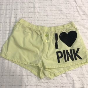 PINK shorts sequin heart
